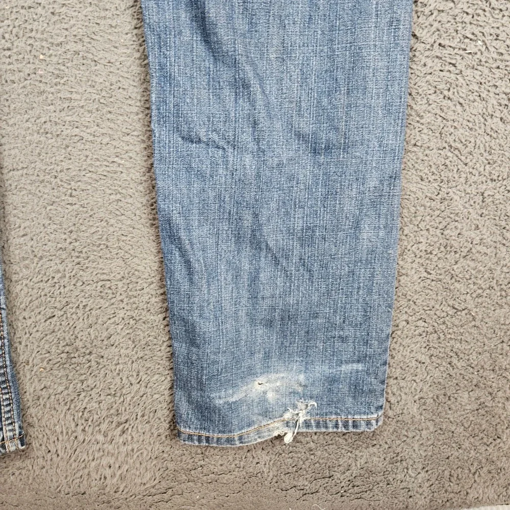 Levis 505 Mens Straight Fit Jeans 36x36 Medium Wash Blue Denim Cotton‎